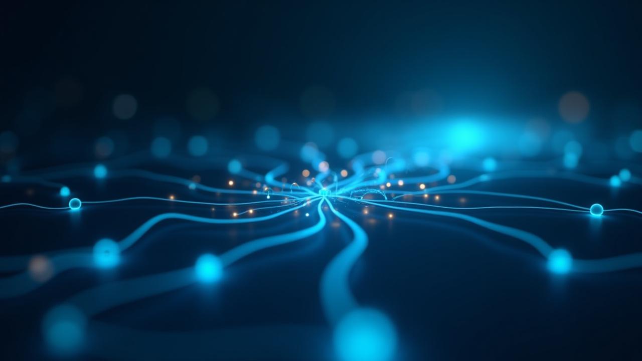 AI 기반의 개인화된 학습 경로를 시각적으로 표현하는 추상적인 이미지